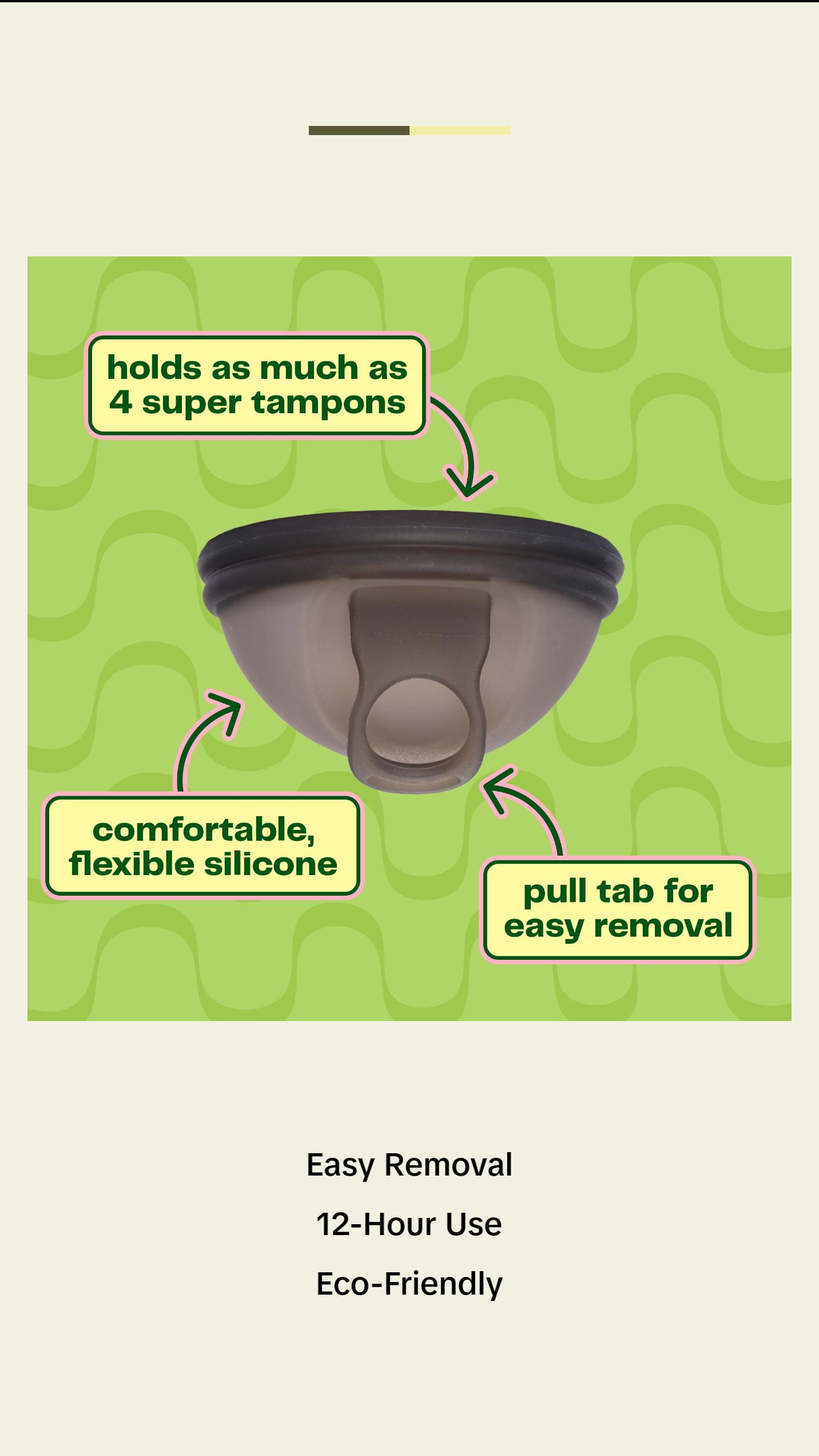 Viv Menstrual Disc - Beginner Period Disc with Easy Removal Pull Tab - Comfortable, Sustainable, 100% Medical-Grafe Silicone