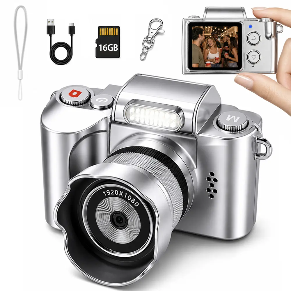 SpecHarge Mini Digital Camera - Vintage Pocket Digital Camera, Rechargeable Portable, 2.8 in Screen, USB Charging, Micro SD Compatible, Cute Decorative Gift for Travel & Daily Moments, Rechargeable Portable Camera