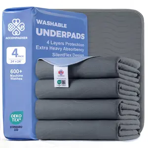 Waterproof Reusable for Adults and Pets Washable Pee Pads for Dogs Changing Pad Large Dog Bed Size Adults Incontinence Bed Pads - Non-Slip Leak-Proof