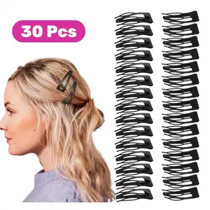 30Pcs 2" Metal Snap Hair Clips - Non-slip Side Clip BB Clip,Hair Barrettes for Kids Women Girls,Button Bobby Pin,Hair Accessories Gift