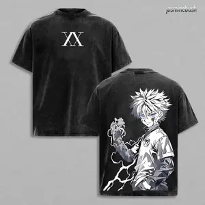 Killua Zoldyck T-Shirt – Hunter x Hunter Washed Oversized Anime Tee | Unisex Heavy Cotton Streetwear for Otaku & Manga Fans