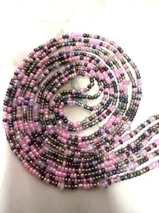 Purple Peace Waist Beads - Handcrafted Beads for Waist Decoration