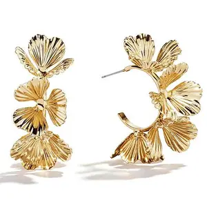 BAUBLEBAR Floral J-Hoop Earrings