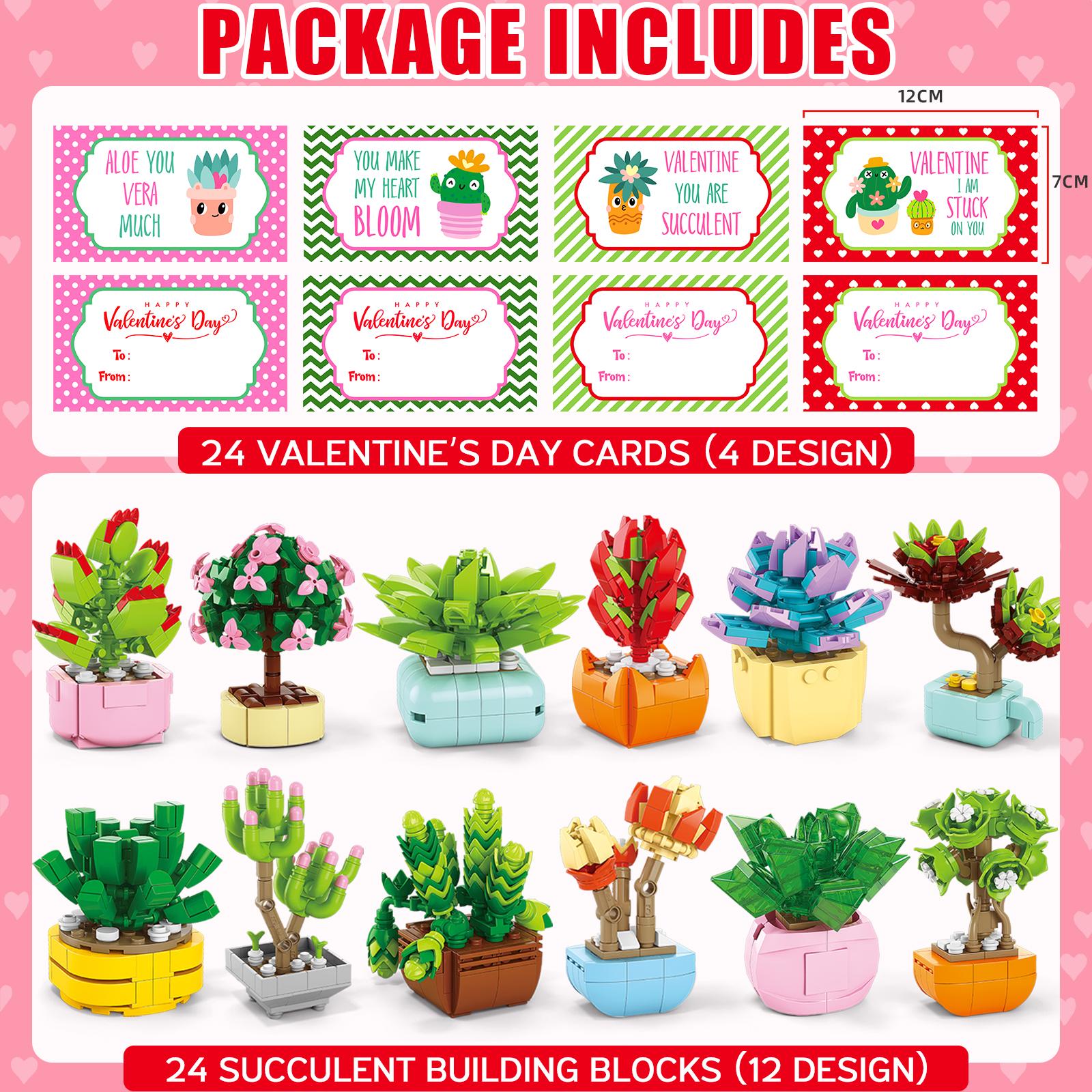 24 Pack Valentine’s Day Mini Gift Sets with Greeting Cards Succulent, Ocean Animal & Flower Desk Decorations Small Holiday Gifts for Classroom Exchange & Party Favors 24 Pack Valentine’s Day Mini Gift Sets with Greeting Cards Succulent, Ocean Animal & Flower Desk Decorations Small Holiday Gifts for Classroom Exchange & Party Favors