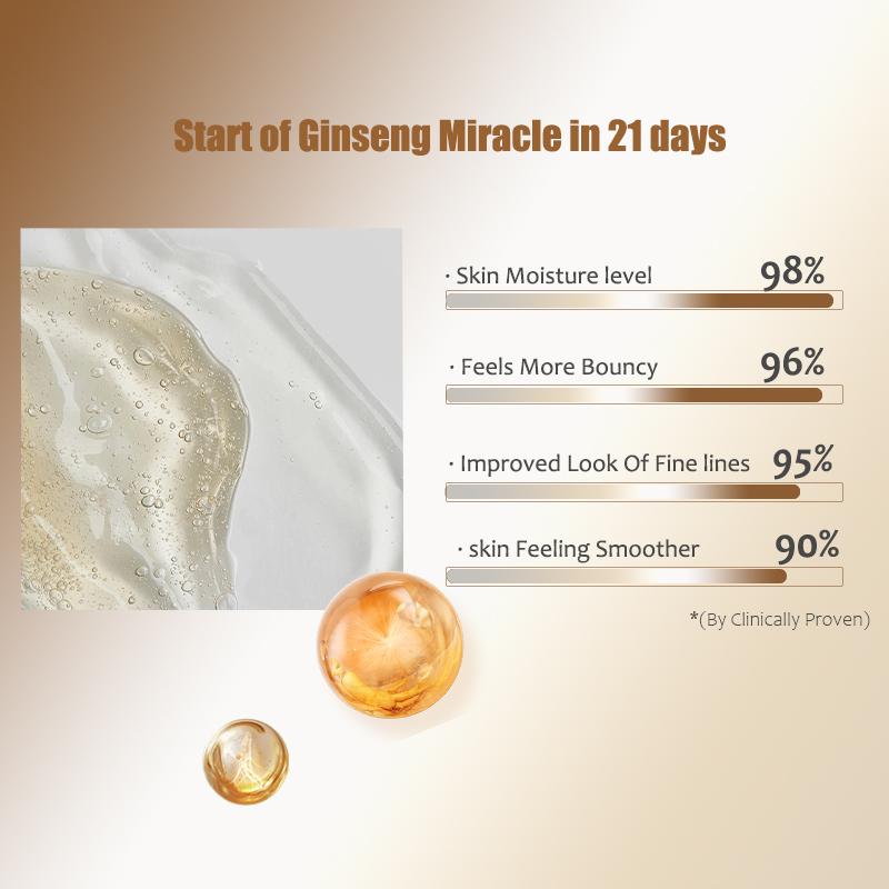 [4inlook official]Natural Ginseng Anti-Aging Hydrating Essence Water – 100% Wild Ginseng from Himalayas, Deep Moisture & Wrinkle Care for All Skin Types    Firming Skincare Serums