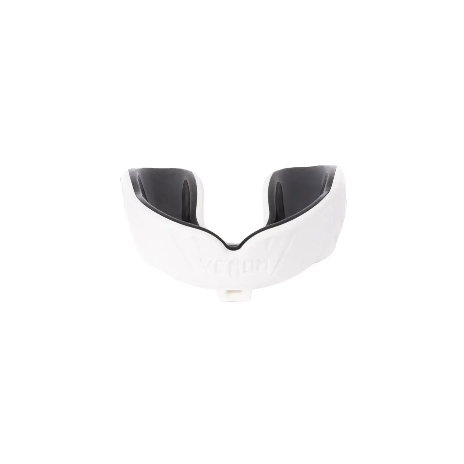 Venum Challenger Mouthguard - Sports Protective Gear with Nextfit Gel Frame, Strap or Strapless Option, White/Black Color, Diffuses It, Enhances Performance for Intense Training