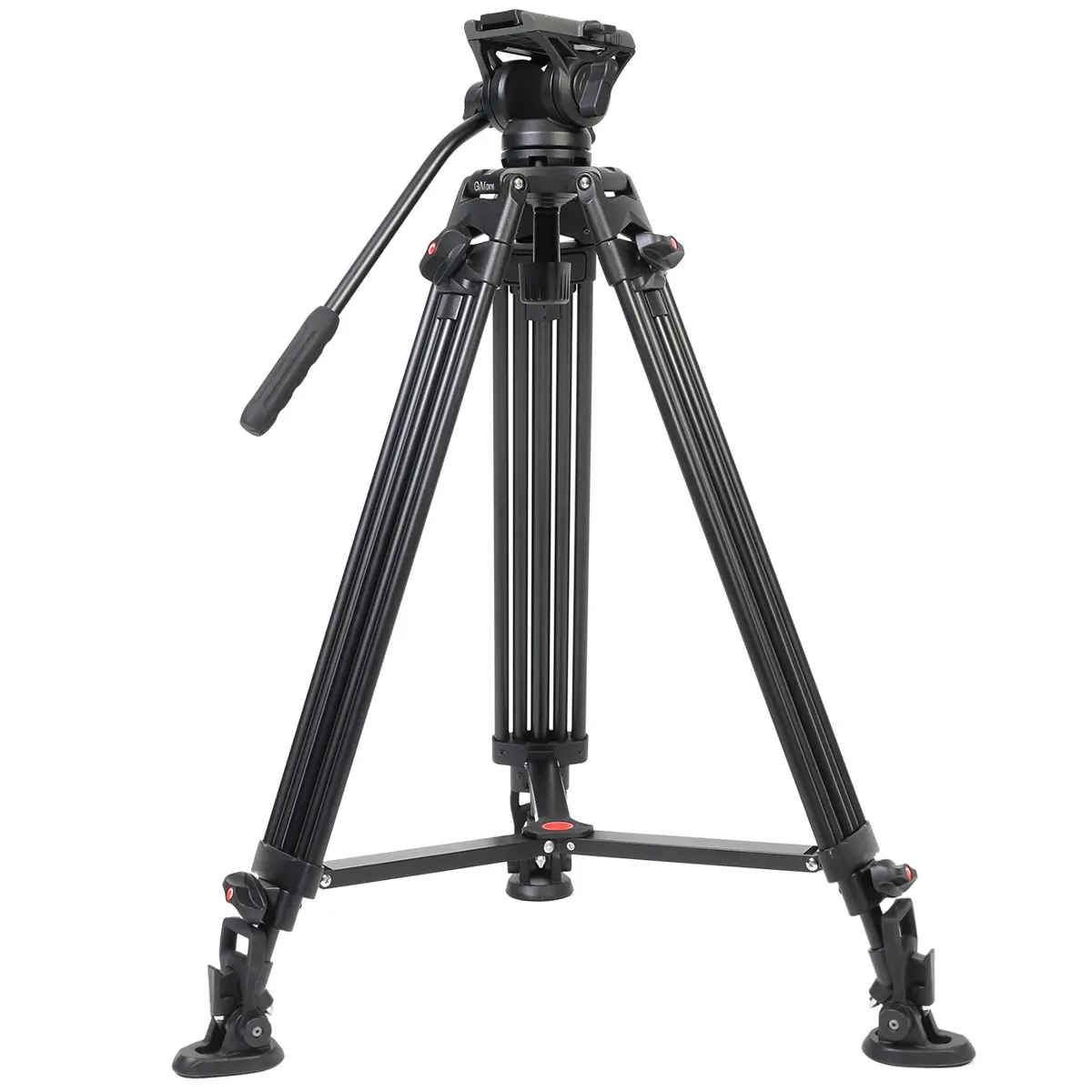 GVM DX16 Durable 3-Section Aluminum Tripod with Fluid Head, 17.6 lbs Load Capacity, Mount & Accessories for Video Cameras