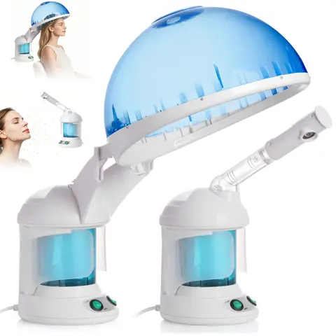 SuperDeal Portable Facial Steamer - Durable Plastic Beauty Device with Sterilize, Steam & Moisturizer Functions for Face & Hair, 110V 50-60Hz, Accelerates Skin Microcirculation, Skin Care Tool