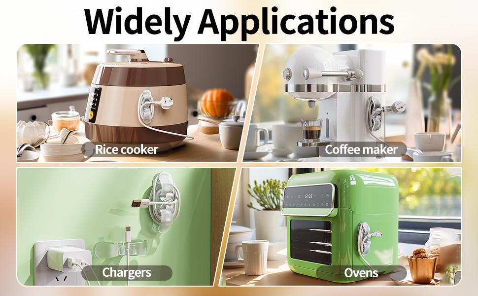 6-Pack Cord Organizer for Appliances Upgraded Appliance Cord Organizer Stick On Appliance Wire Organizer Cord Wrapper for Kitchen Appliances Mixers Coffee Maker Pressure Cooker Transparent Durable Silicone 6-Pack Cord Organizer for Appliances Upgraded Appliance Cord Organizer Stick On Appliance Wire Organizer Cord Wrapper for Kitchen Appliances Mixers Coffee Maker Pressure Cooker Transparent Durable Silicone