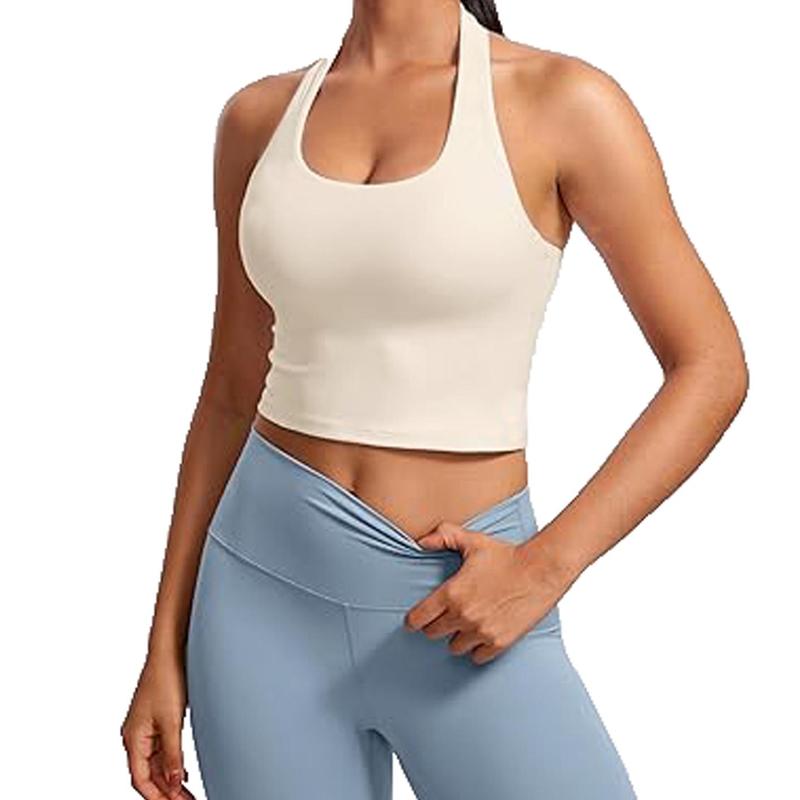 DEEFY Impact Halter Top Gymwear Workout Fitness Yoga Seamless Halter Tanks Sportswear Backless Sports Women Activewear Gym Outdoor Tank Tops Pilates Outfits Gymswear