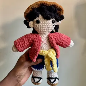 Luffy Crochet Doll (One Piece Inspired)