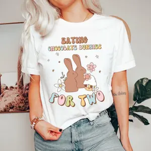 Eating For Two Pregnancy Graphic Tee, Pregnancy Announcement Spring Maternity Shirt, Easter Baby Shower Gender Reveal Shirt, Gift For Men And Women, Classic Cotton Full Colors Shirt