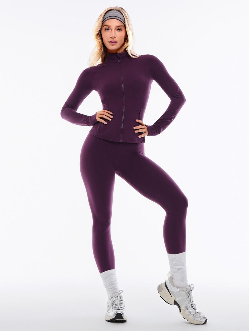 GLOWMODE 2PCS Slim-It BBL Jacket and 31" Flare Leggings Daily Set