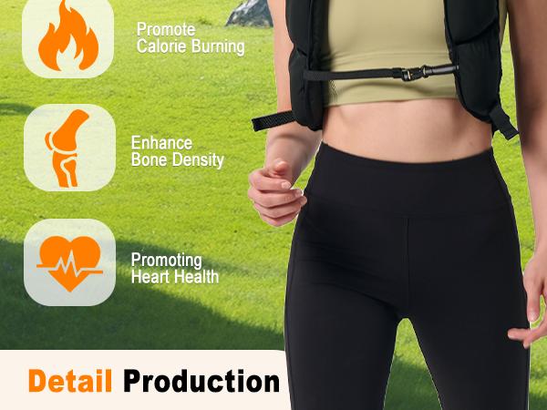 HOTWAVE Weighted Vest 12lbs Detachable & Adjustable Iron Pellets & Metal Rock Ergonomic Design Soft Neoprene for Running Training Jogging Walking