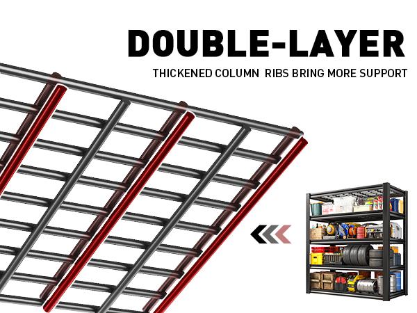 Raybee Heavy Duty Garage Shelves 5&4 Tier All Metal Wire Shelving Unit Height Adjustable Versatile Utility Shelf Rack for Warehouse Pantry Storage Store Organizer Raybee Heavy Duty Garage Shelves 5&4 Tier All Metal Wire Shelving Unit Height Adjustable Versatile Utility Shelf Rack for Warehouse Pantry Storage Store Organizer