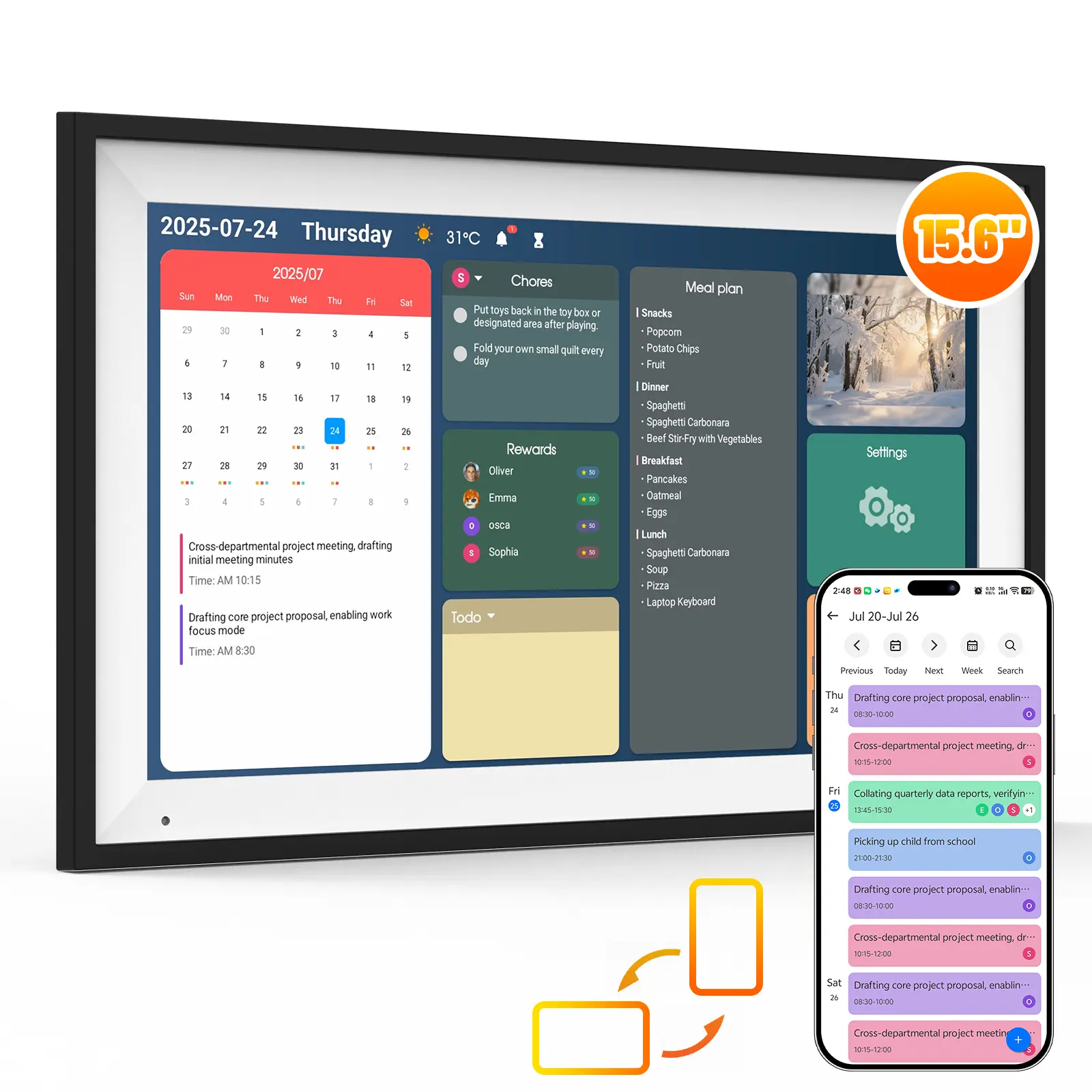15.6" Smart Calendar with Microphone