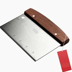 Multipurpose Bench Scraper Kitchen Utensil for Flat Top Griddle, Dough Scraper Cutter for Bread and Pizza Cutter - Stainless Steel Metal Griddle Scraper Chopper