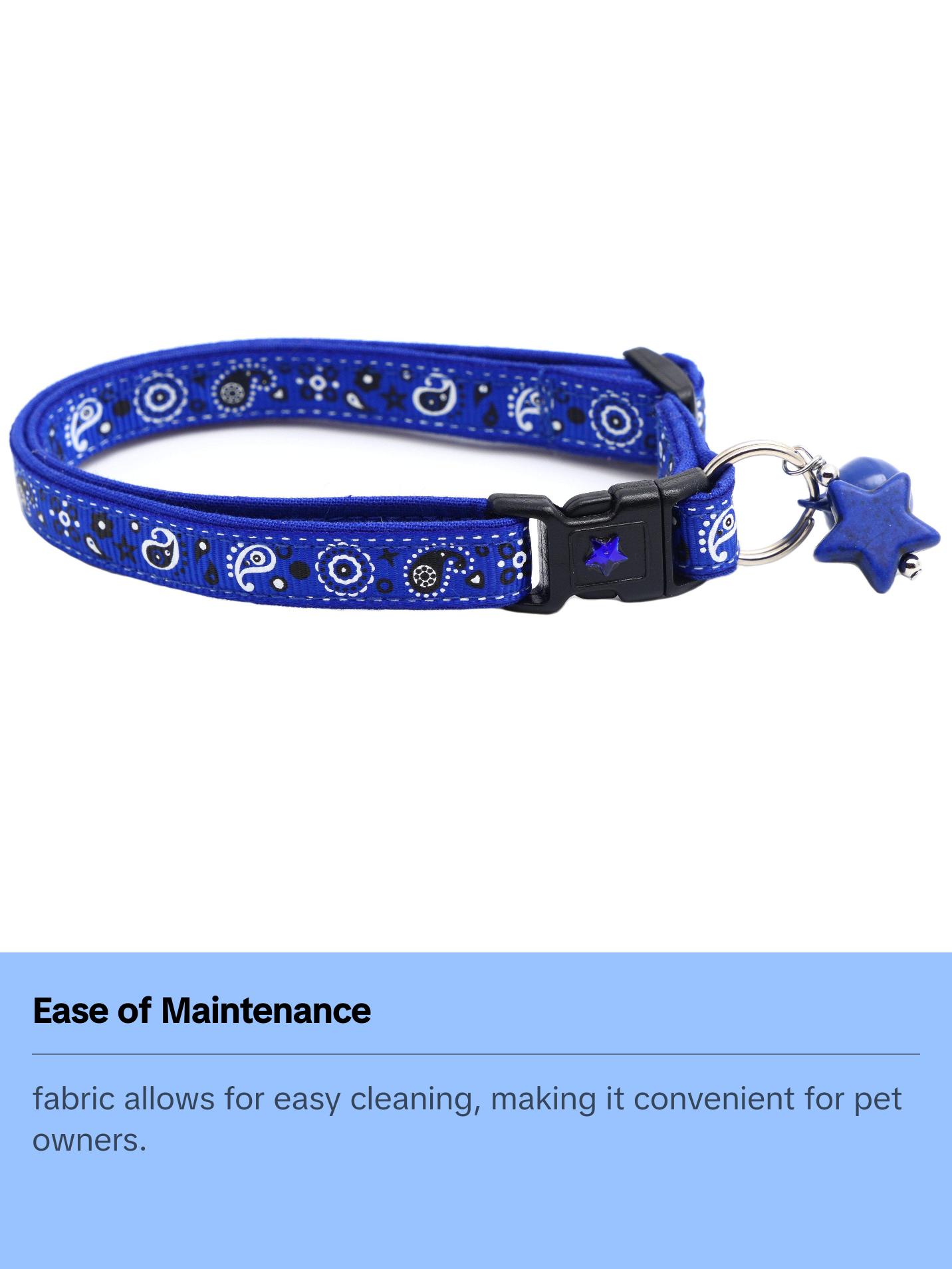 Bandana Paisley Breakaway Safety Cat Collar with Jingle Bell & Charm by Pugs2Persians Cowboy Western