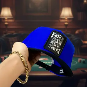 Poker Hat with Card Design Luxury For fen, Gorra Poker 100% Cotton, Blue Hat Pokers For unisex