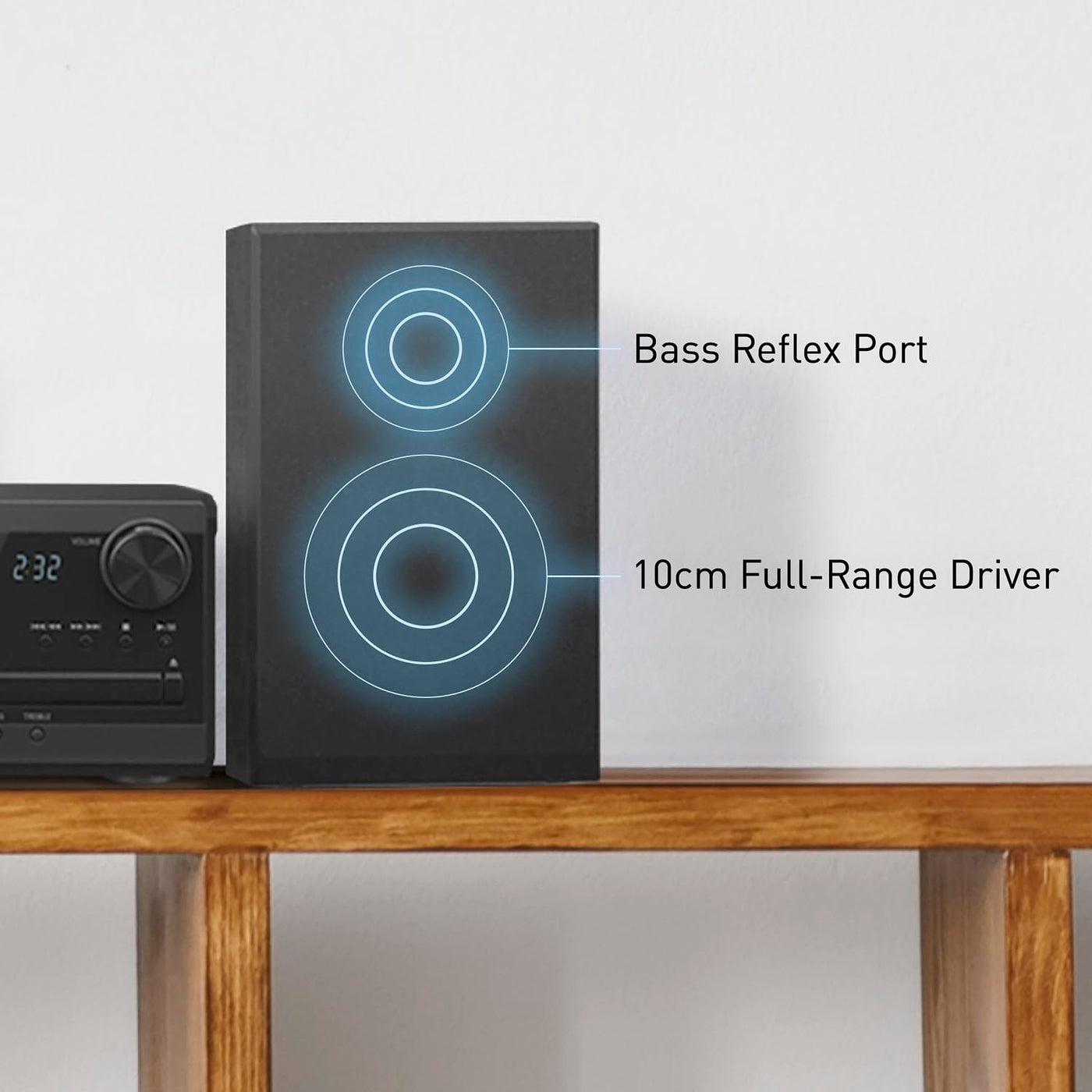 Panasonic Stereo System with CD, Bluetooth and Radio, 20W