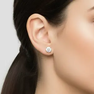 14K Yellow Gold Diamond Solitaire Earrings - 1.01ct