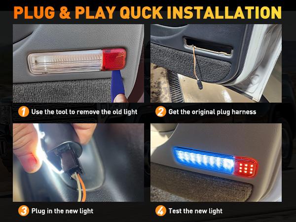 Nilight 2PCS LED Interior Door Panel Light Courtesy Lights Blue and Red Plug and Play Compatible with Chevy GMC C/K Silverado Sierra 1500 2500 3500 HD Suburban Cadillac Escalade Hummer H2 Nilight 2PCS LED Interior Door Panel Light Courtesy Lights Blue and Red Plug and Play Compatible with Chevy GMC C/K Silverado Sierra 1500 2500 3500 HD Suburban Cadillac Escalade Hummer H2