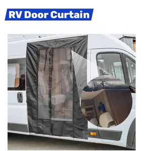 Magnetic RV Mosquito Fly Prevention Door Curtain - RV Bug Screen,Mesh Sunshade Curtain,Rolling Car Window Covers for Camper RV Sliding Door
