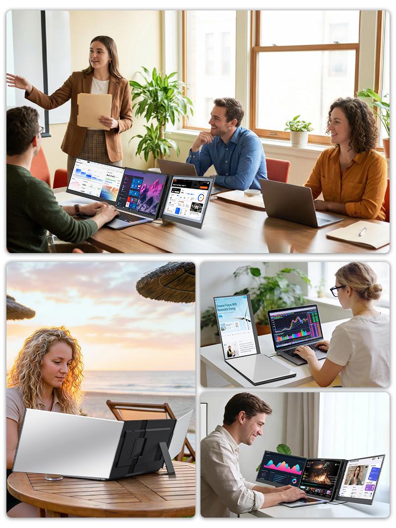 【TikTokShopSpringGlowUp】Cevaton 15.6" Laptop Screen Extender, 1080P FHD Dual Portable Monitor for Laptops, Ultra-Slim Travel Dual Monitor Fit for 13-17.3" Laptops, USB-C Plug&Play Extended Screen Compatible with Win/Mac/Android 【TikTokShopSpringGlowUp】Cevaton 15.6" Laptop Screen Extender, 1080P FHD Dual Portable Monitor for Laptops, Ultra-Slim Travel Dual Monitor Fit for 13-17.3" Laptops, USB-C Plug&Play Extended Screen Compatible with Win/Mac/Android