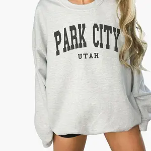 Park City Sweatshirt, Trendy Varsity Sweatshirt, Aesthetic College Crewneck, Oversized Minimalist Sweater, Park City Utah Shirt 3SF