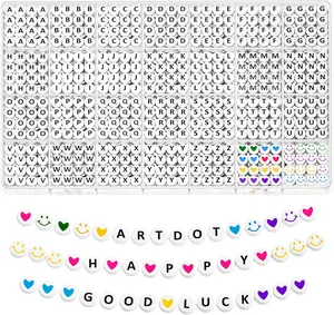 1400 PCS Letter Beads for Jewelry Making Kit, 28 Styles Alphabet Beads for Friendship Bracelets Assorted Preppy Beads with Storage Case