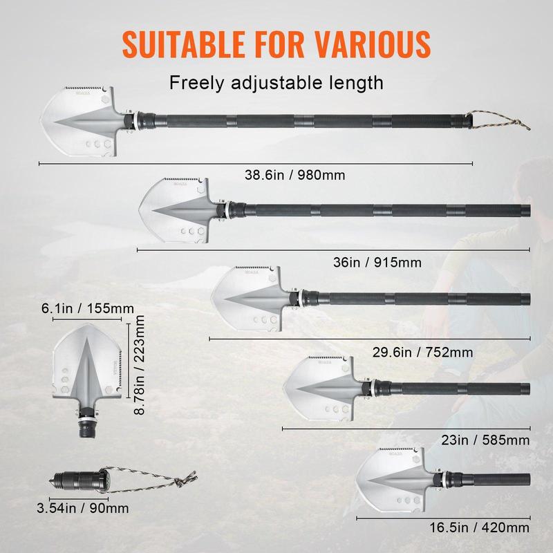 Survival Shovel 13 in 1 Camping Shovel Folding Multitool Portable Compact VEVOR Super Brand Day