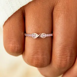 Forever Best Friends Pink Oath Infinity Symbol Ring Set - Best Bitches Pinky Promise White Gold-Plated Rings for Unbreakable Bond Matching Friendship Rings Adjustable Ring