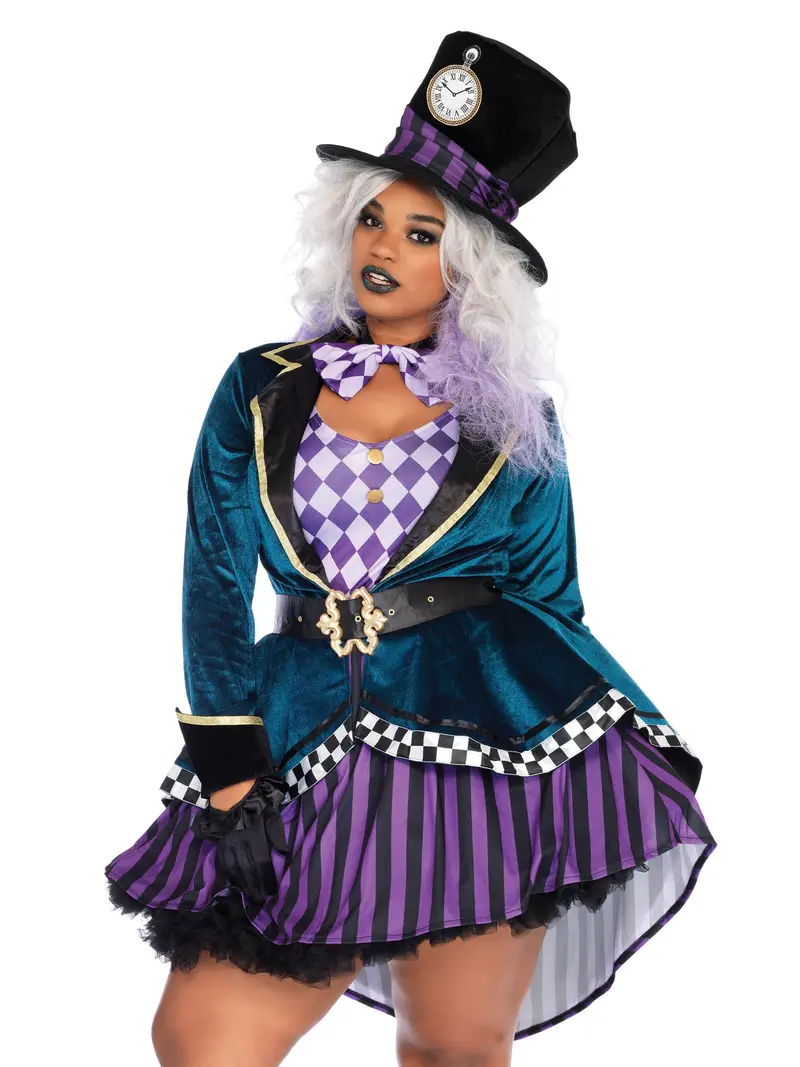 green emerald velvet dress Amazon.com: Mad Hatter Costume for Women - Adult Mad Hatter Wonderland Dress,  Hat & Bowtie