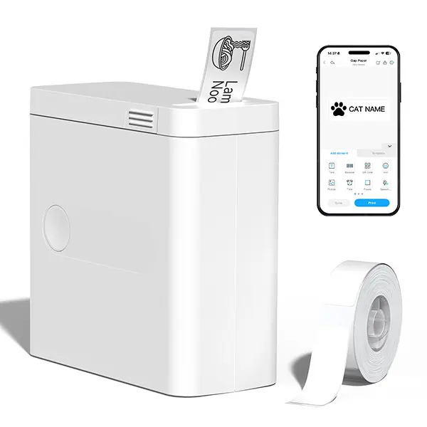 Portable Bluetooth Label Printer, D12 Wireless Handheld Printer with Tape Mini Sticker Maker for Barcodes Storage Office & Home Organization Thermal Printer outdoorfun, Fathersdaygift, summerwins