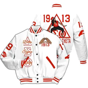 Delta Sigma Theta Varsity Jacket, Delta Girl Hand Sign White Varsity Jacket Delta Sigma Theta Sorority Jacket 456 PSN