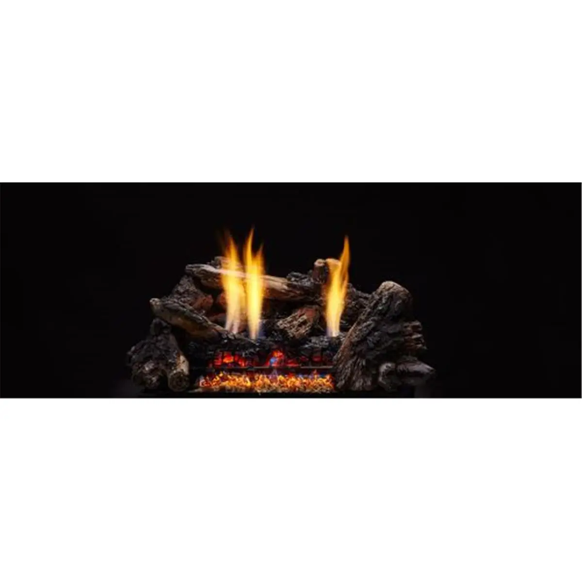 212 MAIN 24 In. Cast Iron Glow Natural Gas Getter Burner - 37000 BTU Heat Output, Manual Variable Flame Height Control, Remote Ready, Vent Free Accessory with Rock Wool, Cast Iron Grate, Volcanic Rock for Decorative Fireplaces