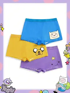 Adventure Time X 3pcs/Set Colorblock Women's Boyshort Panties