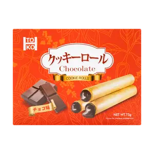 TOKO Taiwan Black Chocolate Heart Popping Candy Rolls 75g - Crunchy Sweet Snack