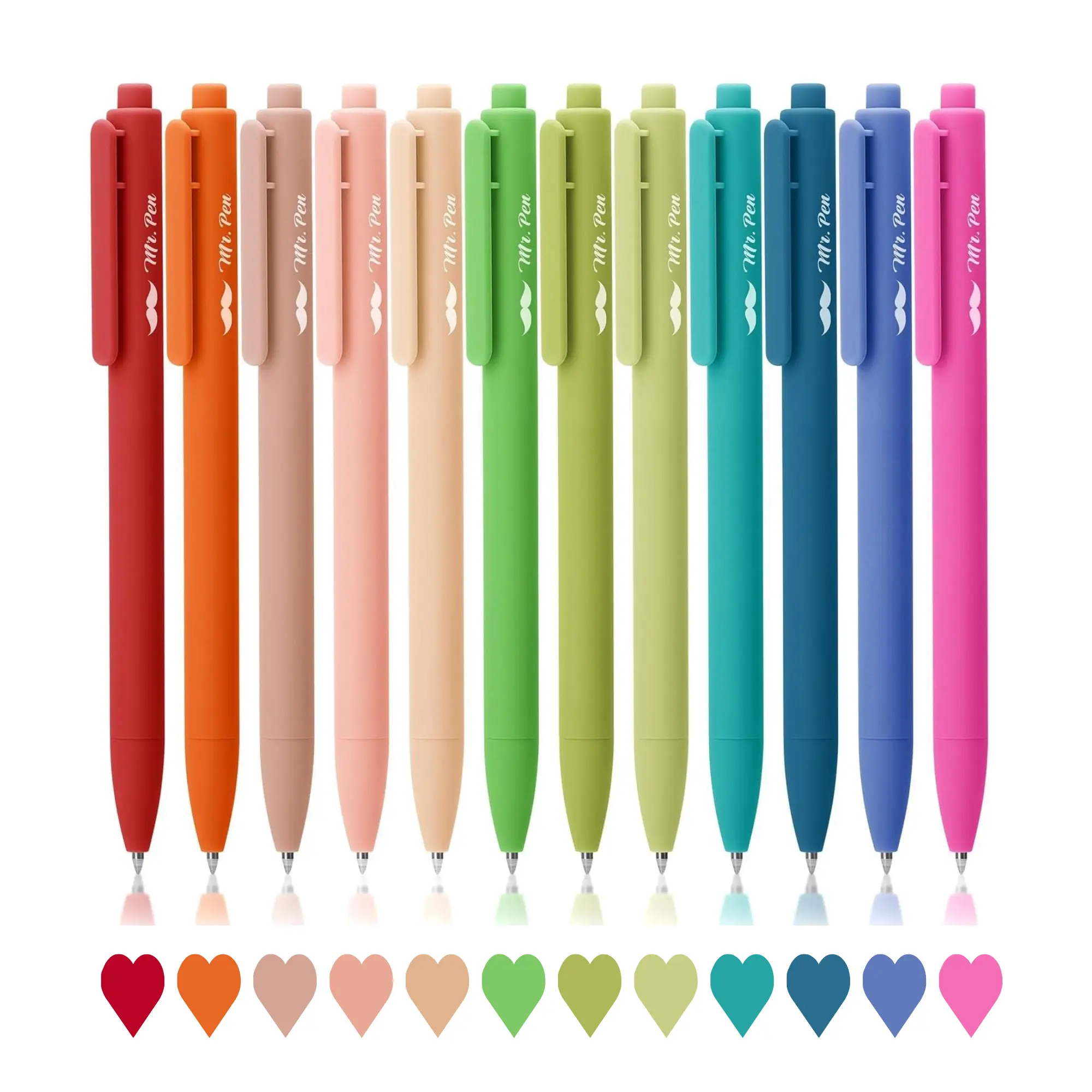 Mr. Pen Cute Retractable Gel Pens 12 Pack Colored Ink Fine Point 0.7mm Vibrant Colors for Doodling & Writing Instruments, Back To School Supplies, Artist Tools, Back To School Shopping, School Supplies Shopping