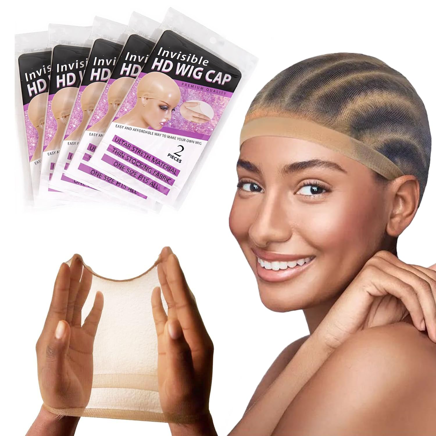 HD Wig Caps 5 Packages 10pcs - Light Brown Elastic Medium Nylon Stocking Caps for Cosplay, Breathable Wig Caps for Comfort and Style HD Wig Caps 5 Packages 10pcs - Light Brown Elastic Medium Nylon Stocking Caps for Cosplay, Breathable Wig Caps for Comfort and Style