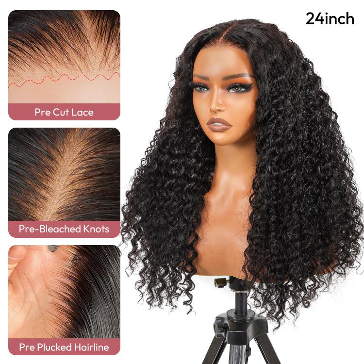 West Kiss Ready Go Glueless Deep Wave 7x4 Closure Wig Human Hair Pre Cut Lace 7x5 Closure Wig Pre Bleached PrePlucked 13x4 Lace Front Wig FebruaryFaves