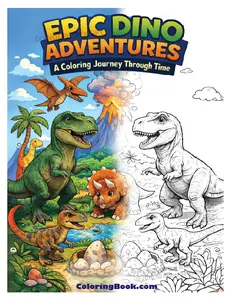 Epic Dino Adventures Coloring Book