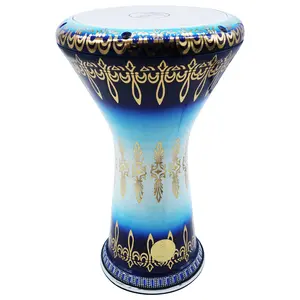 The 17.75'' Stunning Metallic Blue Gawharet El Fan Darbuka Doumbek