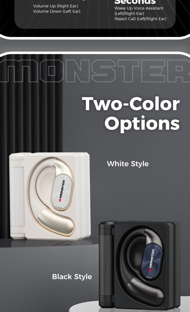 Monster Ear Buds - Headphones Bluetooth with Dual-Fold Design, Noise Isolation - 145H Playtime Wireless Earbuds Bluetooth 6.0,Waterproof & Sweatproof Wireless Headphones, Headset Ideal Traveling Gadgets & Electronic Gifts for Men and Women Monster Ear Buds - Headphones Bluetooth with Dual-Fold Design, Noise Isolation - 145H Playtime Wireless Earbuds Bluetooth 6.0,Waterproof & Sweatproof Wireless Headphones, Headset Ideal Traveling Gadgets & Electronic Gifts for Men and Women