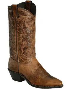 Abilene Women's Hand Tooled Inlay Western Boot Snip Toe - 9141