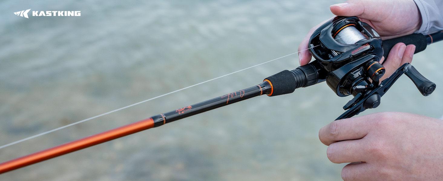 KastKing Brent Chapman Casting Rod and Reel Combo, Tailored Tackle Kits, IM6 Graphite 2Pc Blanks, 5.2:1 Gear Ratio, 9 + 1/5 + 1 Ball Bearings, Stainless Steel Guides, EVA Handles