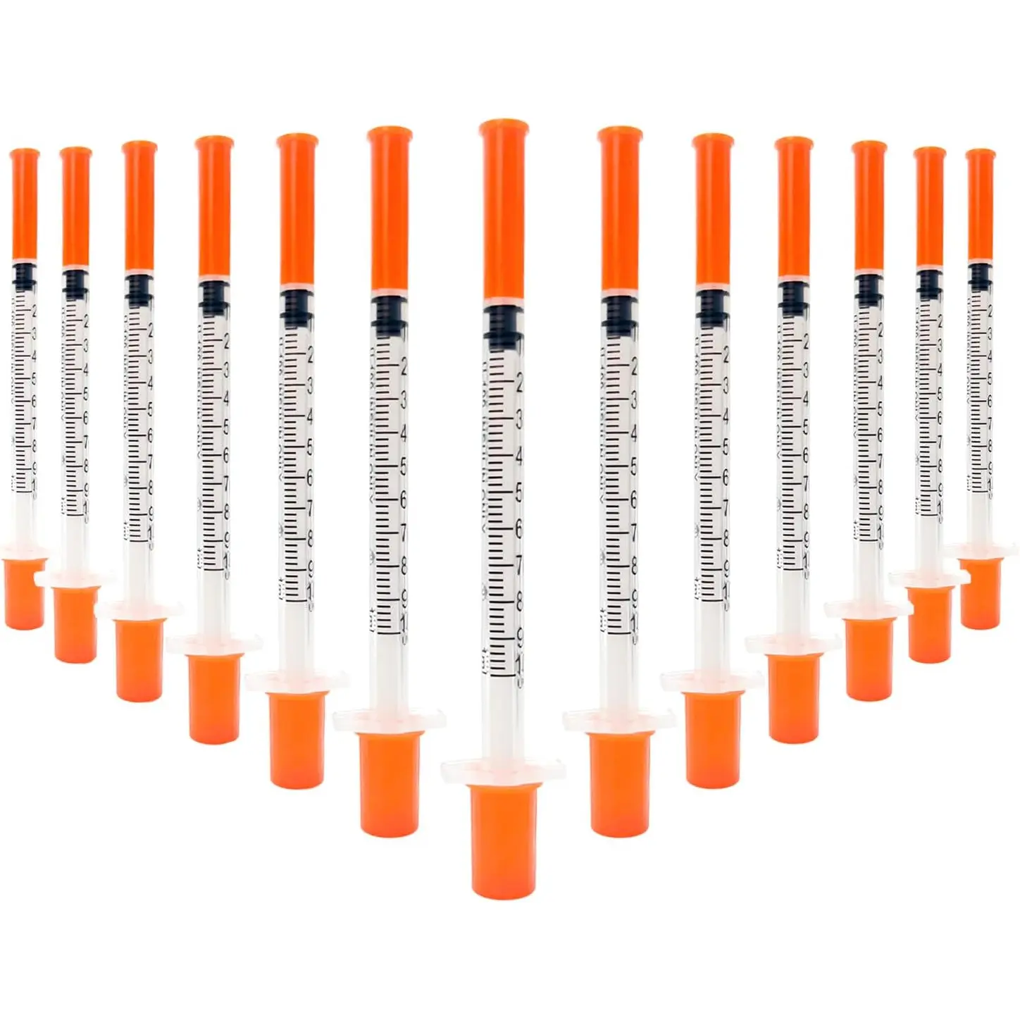 Syringes with Needle, 30 Pack U-100 1ml 30G 5/16" (8mm) Disposable Syringe, Lab Supplies Individual Wrapped