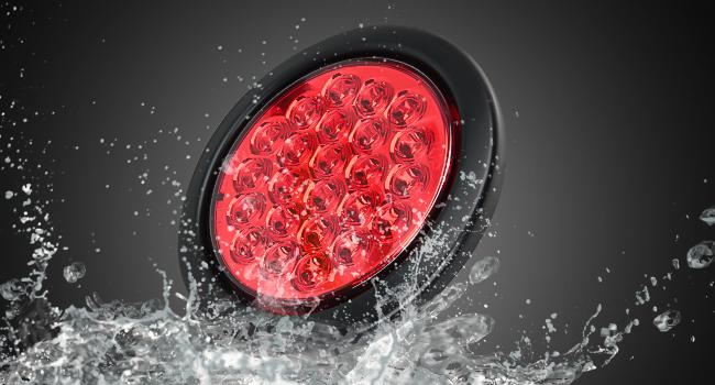 Nilight 4Inch Round Trailer Tail Light 4PCS White Red Brake Turn Signal Reverse Lights w/Flush Mount Grommets Plugs IP67 Waterproof for 12V Truck Trailer Bus RV Camper ATV UTV