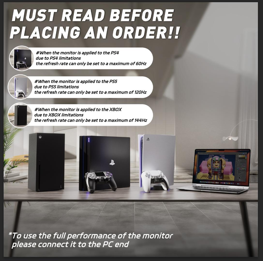 24''  165Hz 1080P Gaming Monitor - IPS, FreeSync, HDMI, VESA, Tilt Adjustable, Frameless, Speakers 165hz monitor gaming monitors Display Borderless