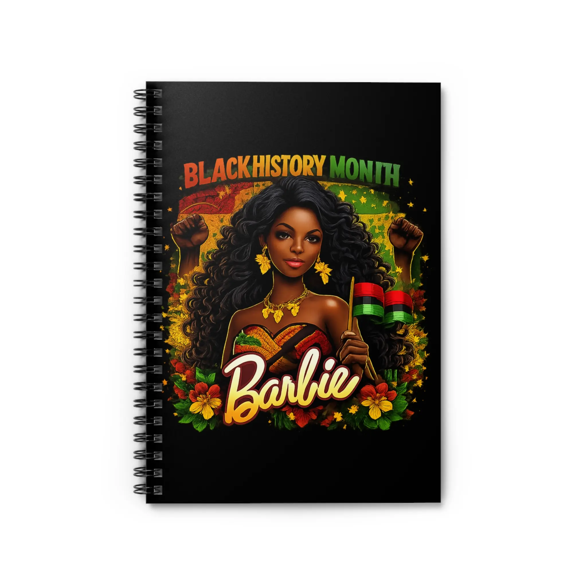 Black History Month Barbie Spiral Notebook | Ruled Line